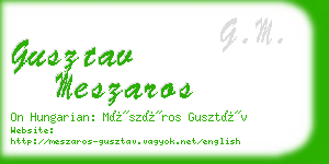 gusztav meszaros business card